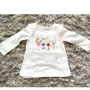 Jumping Beans Bunny Ruffle Long Sleeve Top